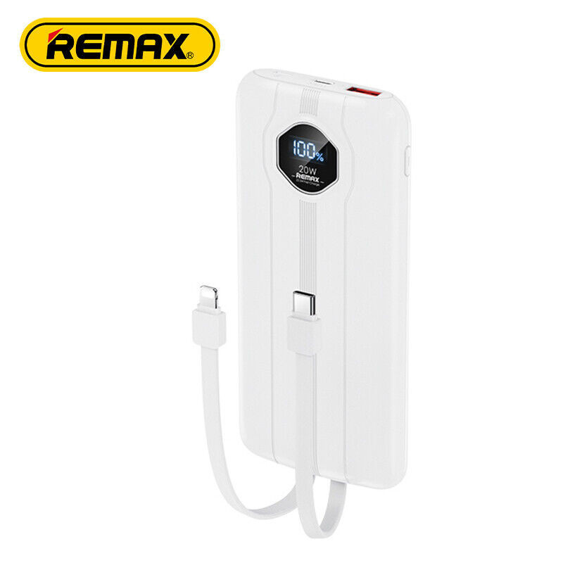 REMAX Série Pinjur Banque d'alimentation câblée de charge rapide 20W+22.5W PD+QC 10000mAh RPP-300