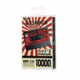 REMAX Tape 3 Banque d'alimentation 2USB 10000mAh RPP-138 Noir