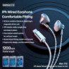 REMAX IPH Écouteurs filaires en métal Pour musique & appel RM-711i