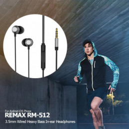 REMAX Écouteurs filaires en métal RM-512