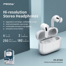 REMAX Écouteurs sans fil AirPlus Pro PD-BT900 (affichage de la batterie dans la fenêtre contextuelle) Blanc