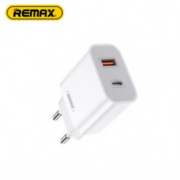 REMAX Série Surie Chargeur / Câble rapide 20W PD+QC RP-U68 (1C1A) EU Blanc