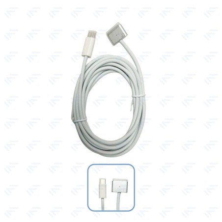 Chargeur 140W pour Ordinateur Portable Apple Adaptateur Secteur Embout Magsafe 3 Argent