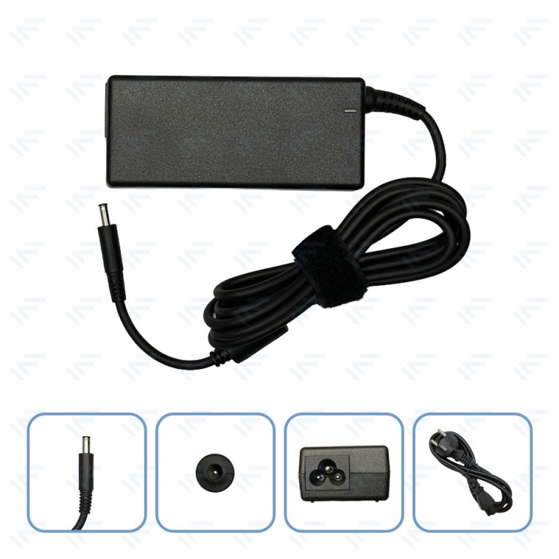 Chargeur 65W pour Ordinateur Portable Dell Adaptateur Secteur Embout avec aiguille Φ4.5 × Φ3.0