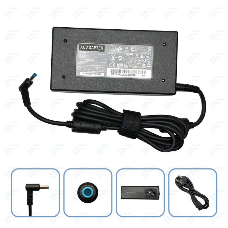 Chargeur 120W pour Ordinateur Portable HP Adaptateur Secteur Embout Bleu  Φ4.5 × Φ3.0