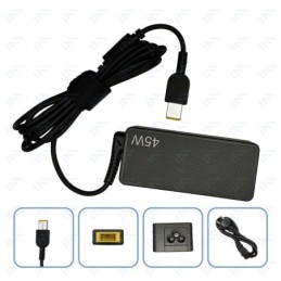 Chargeur 45W pour Ordinateur Portable Lenovo Adaptateur Secteur Embout avec aiguille USB