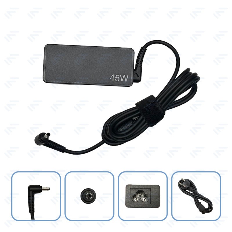 Chargeur 45W pour Ordinateur Portable Lenovo Adaptateur Secteur Embout Φ4.0 × Φ1.7