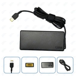 Chargeur 135W pour Ordinateur Portable Lenovo Adaptateur Secteur Embout avec aiguille USB