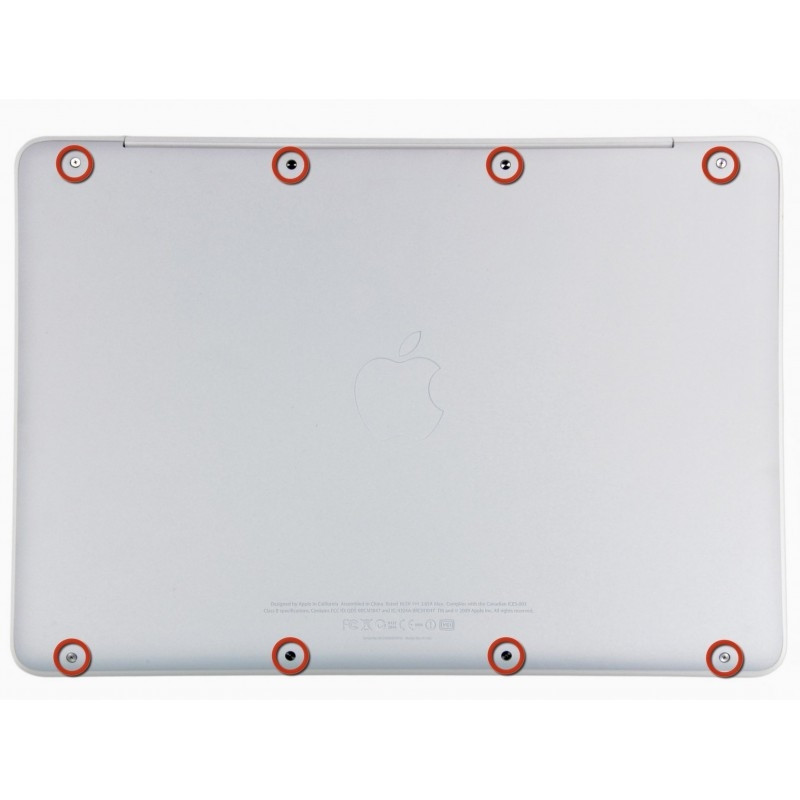 8 x Vis Apple MacBook 13" unibody blanc A1342 fixation coque dessous bas